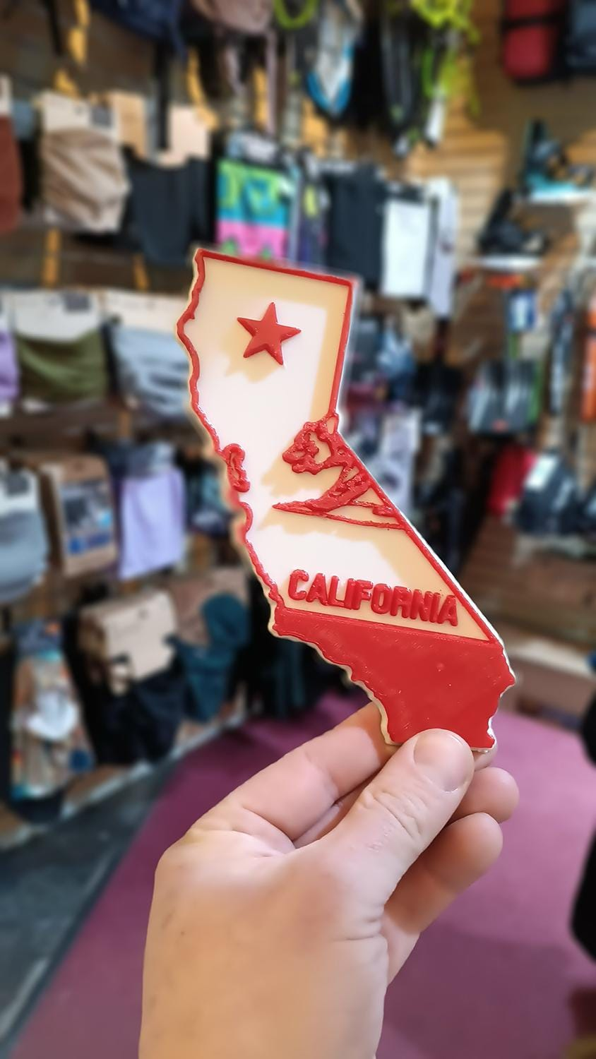 California Flag Bear Snowboard Stomp Pad