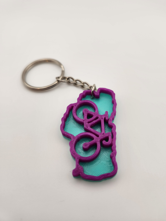 Lake Tahoe Bicycle Keychain