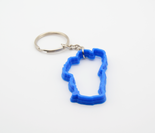 Lake Tahoe Outline Keychain