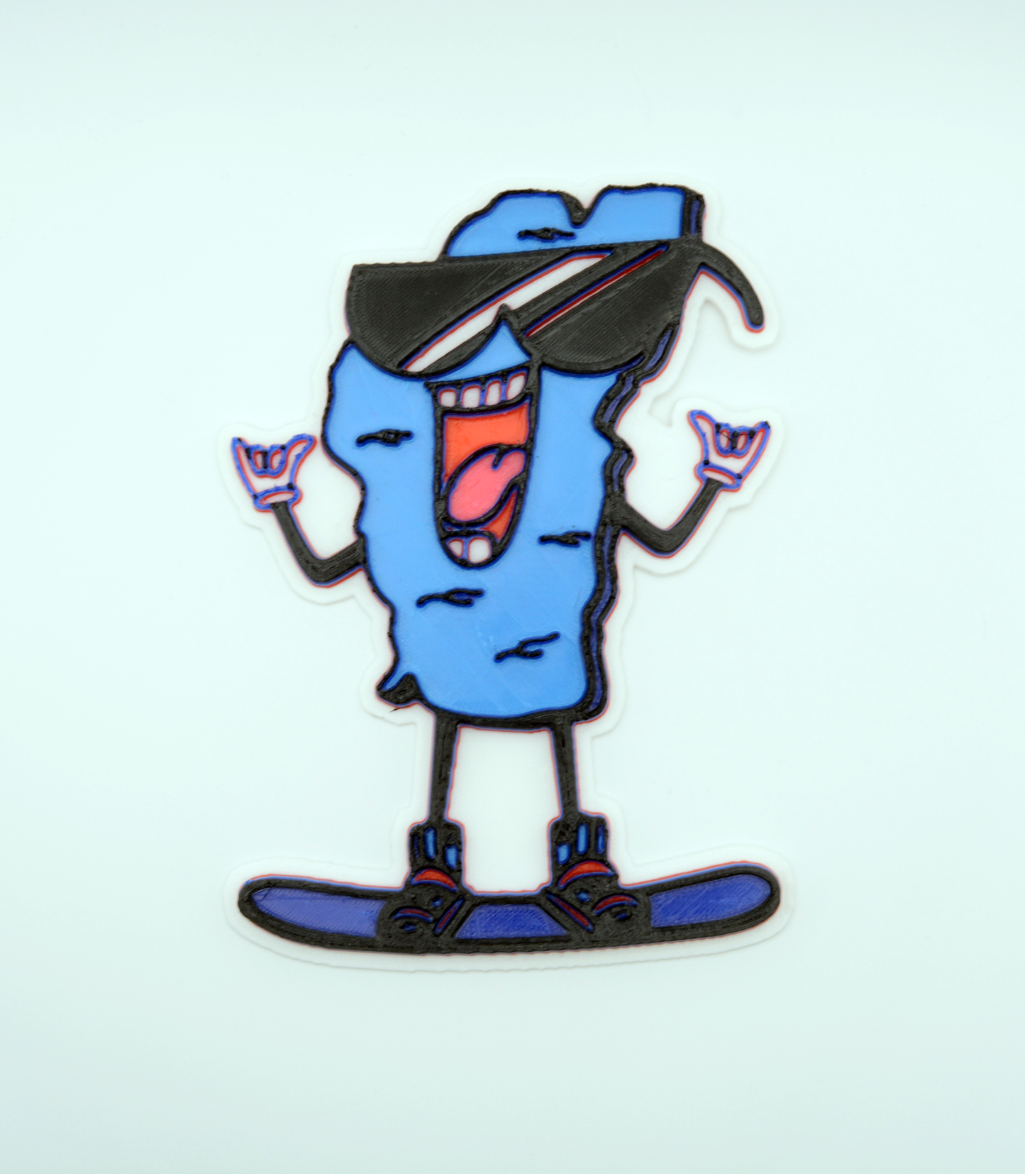 "Tahoe Tommy" - Tahoe Stomp Logo Snowboard Stomp Pad - Custom Traction Pad