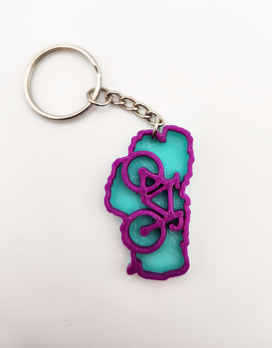 Lake Tahoe Bicycle Keychain