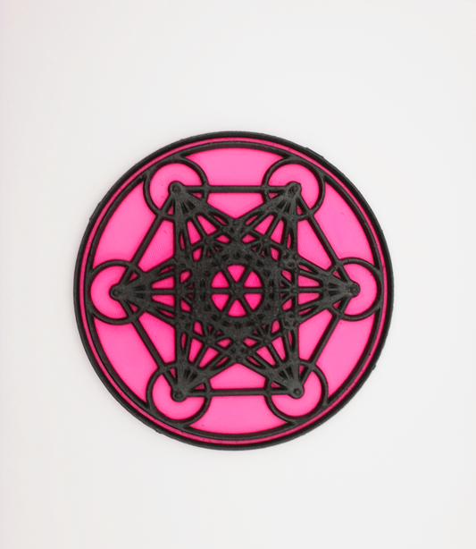 Metatron's Cube Stomp Pad or 3D sticker emblem for your car in two colors